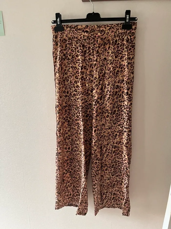 Pantalon fluide style léopard été