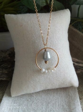 Collier multi perles de culture d'eau douce naturelles