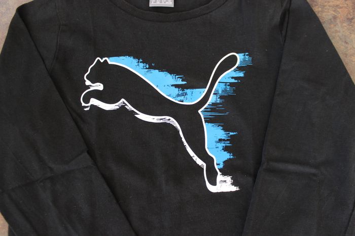 T-shirt noir à manches longues Puma garçon 8 ans - photo numéro 2