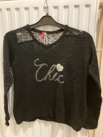 Pull noir fille orchestra 6 ans