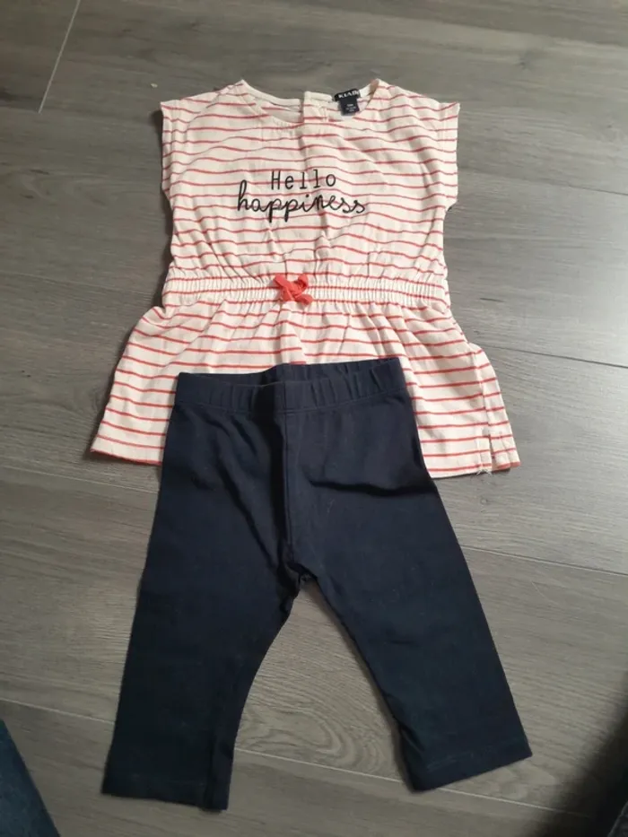 Ensemble tunique +legging 12 mois Kiabi