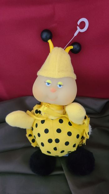 Peluche doudou Luciole Coccinelle Toto Phosphorescente Ajena Vintage