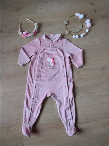 Pyjama en velours bébé fille TAO 18 mois