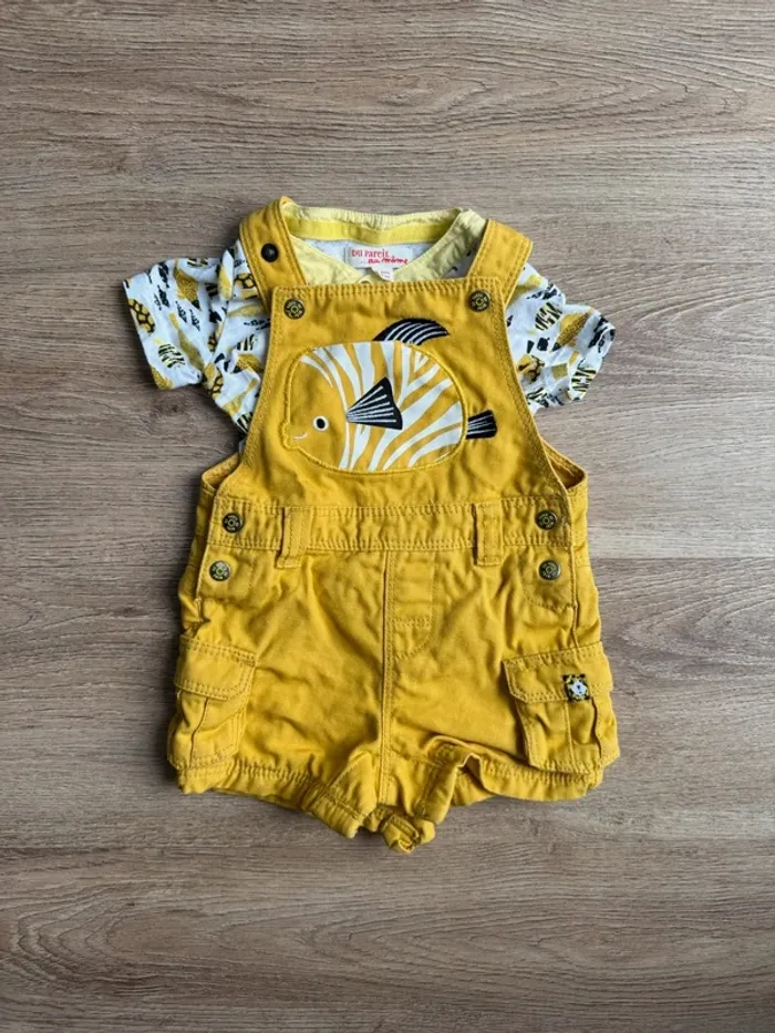 Ensemble du pareil au même dpam poisson jaune bébé garçon très bon état réduction lot t shirt
