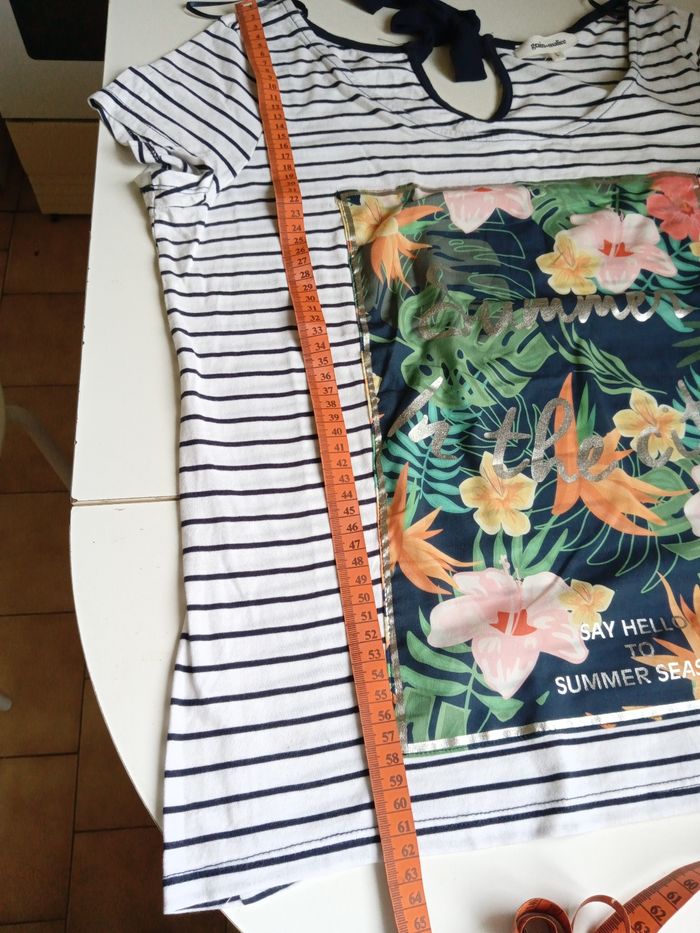 T-SHIRT marinière, taille L en 44 - photo numéro 5