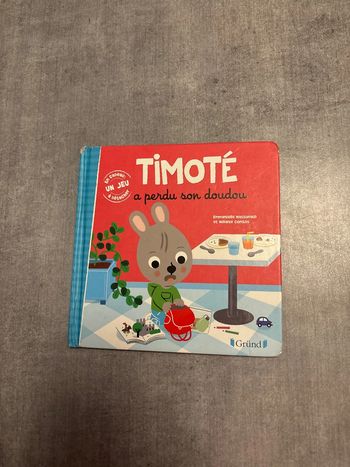 Livre timote a perdu son doudou