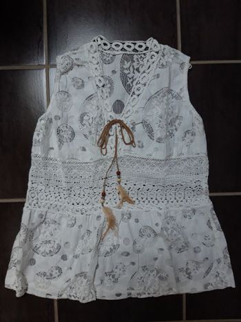 Haut tunique dentelle blanc 38/40