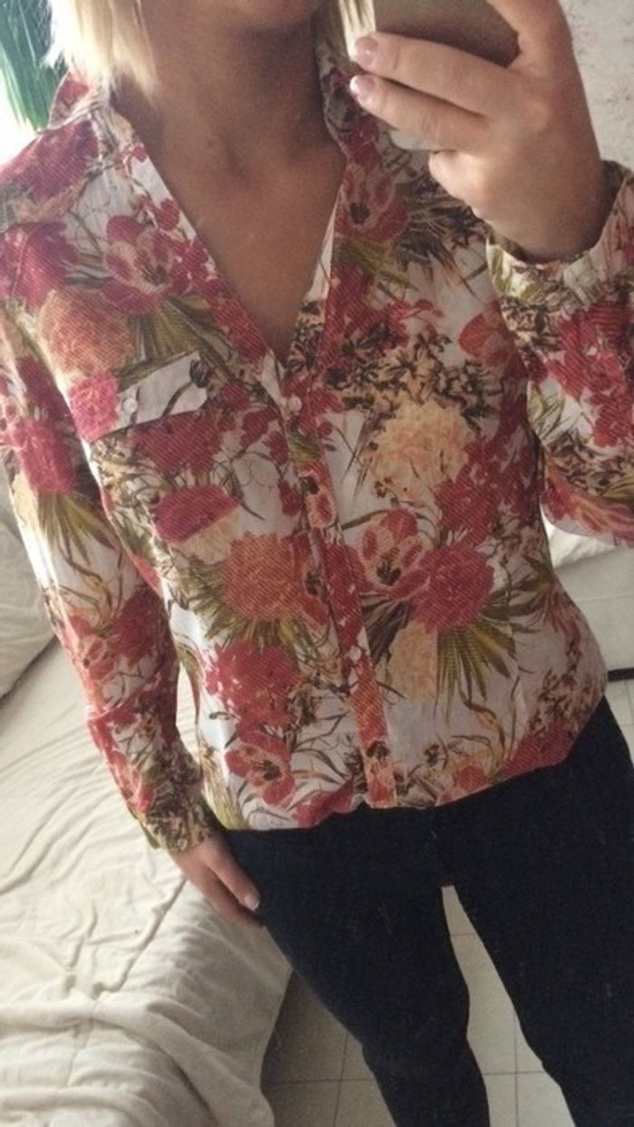 Chemise fleuries Mango taille M - photo numéro 2