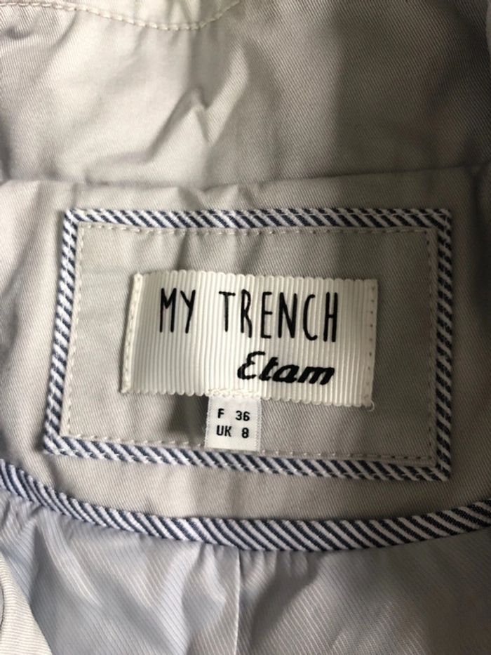 Trench neuf Etam gris tourterelle taille 36 - photo numéro 2