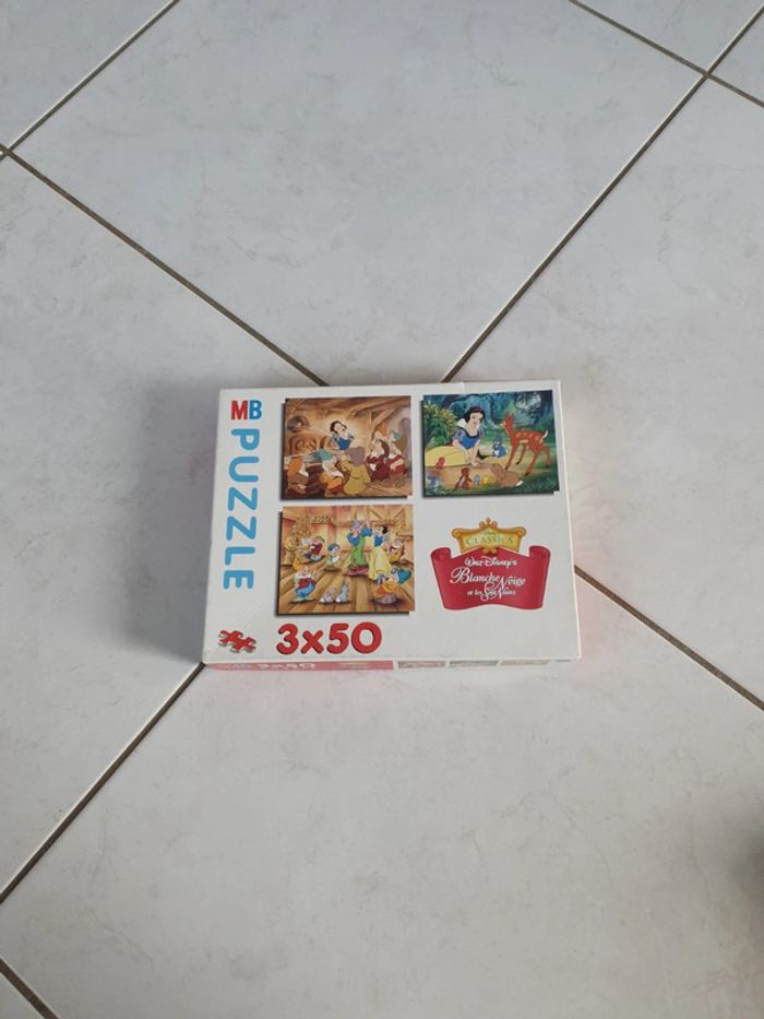 Pack de 3 puzzles blanche neige