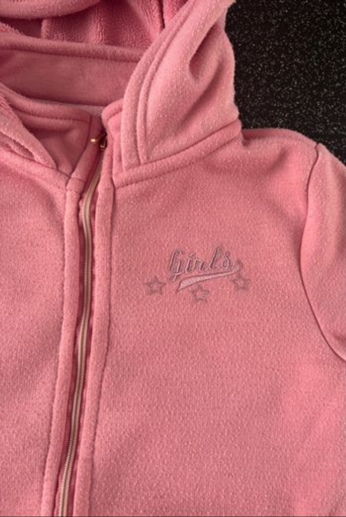 Orchestra - gilet zippé à capuche rose fille 8ans - photo numéro 3