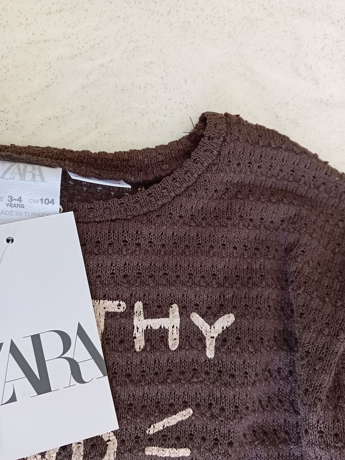 Pull marron neuf Zara - photo numéro 3