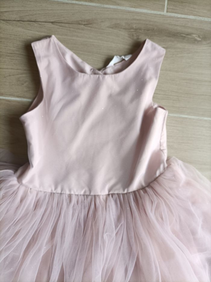 Robe tutu paillettes fille rose H&M 7 8 ans bon état - photo numéro 2
