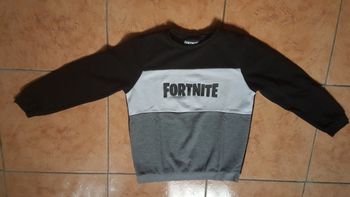 Sweat Fortnite garçon 12-14 ans noir,blanc et gris