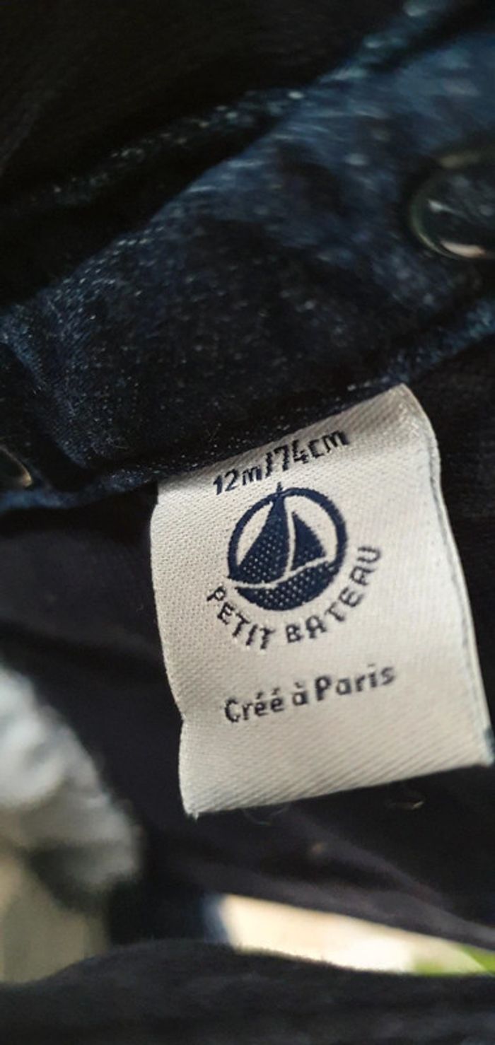 Robe jean petit bateau 12 mois - photo numéro 3