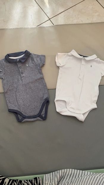 Lot de 2 bodies polo 6 mois
