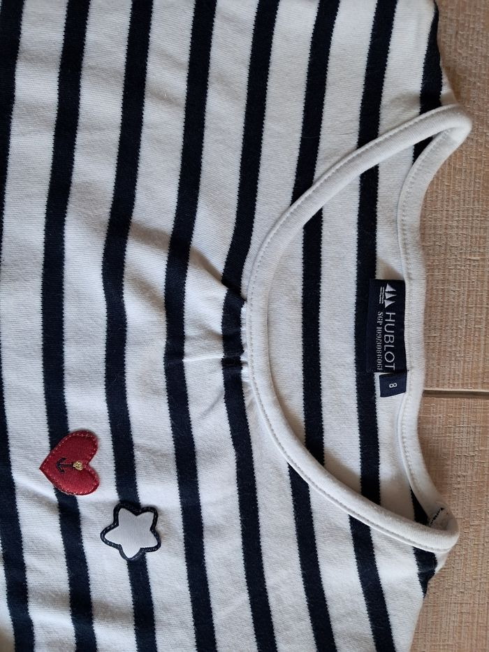Tee-shirt marin  manches longues Hublot 8 ans - photo numéro 3