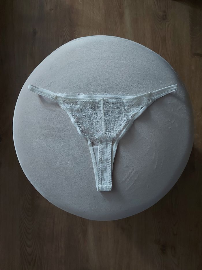 String en dentelle - Écru - Etam - photo numéro 2