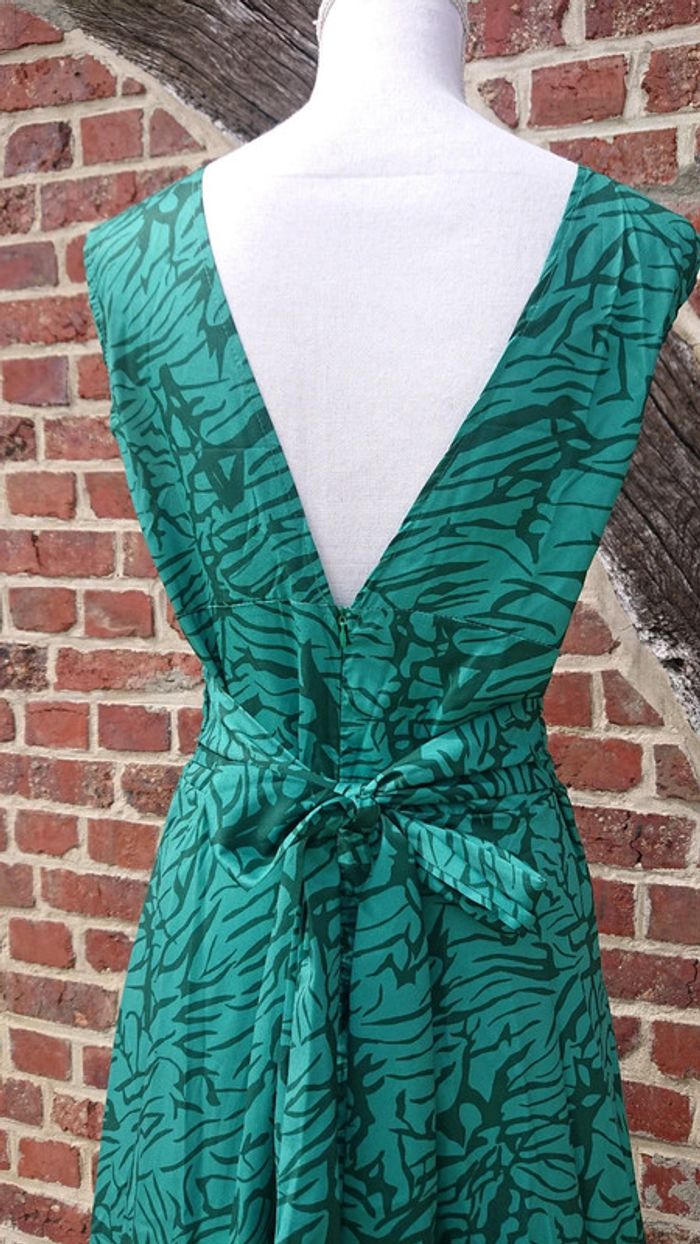 Robe longue verte Taille L - photo numéro 6