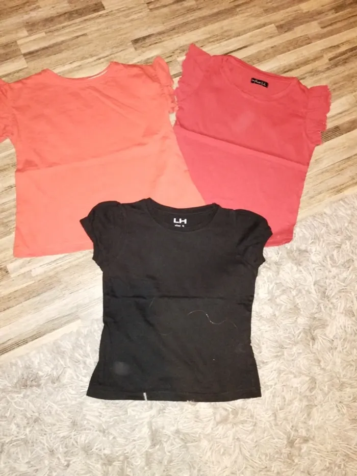 3 t-shirts unis 5 ans