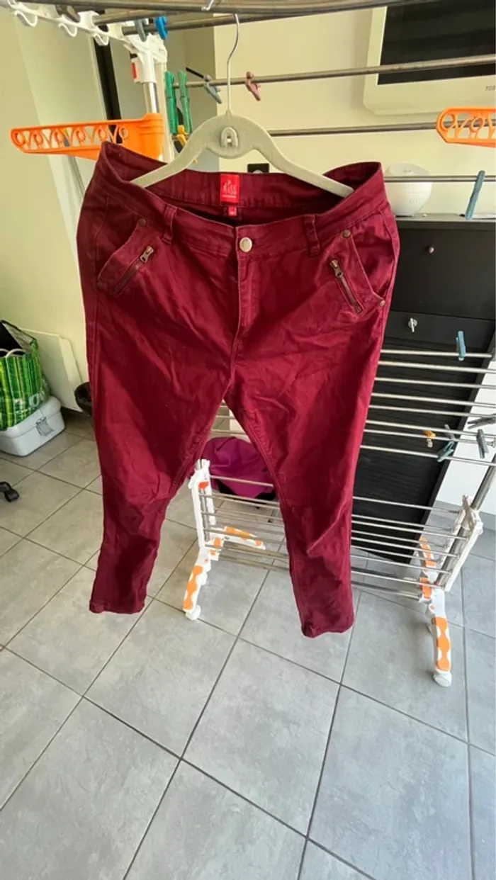 Pantalon bordeaux