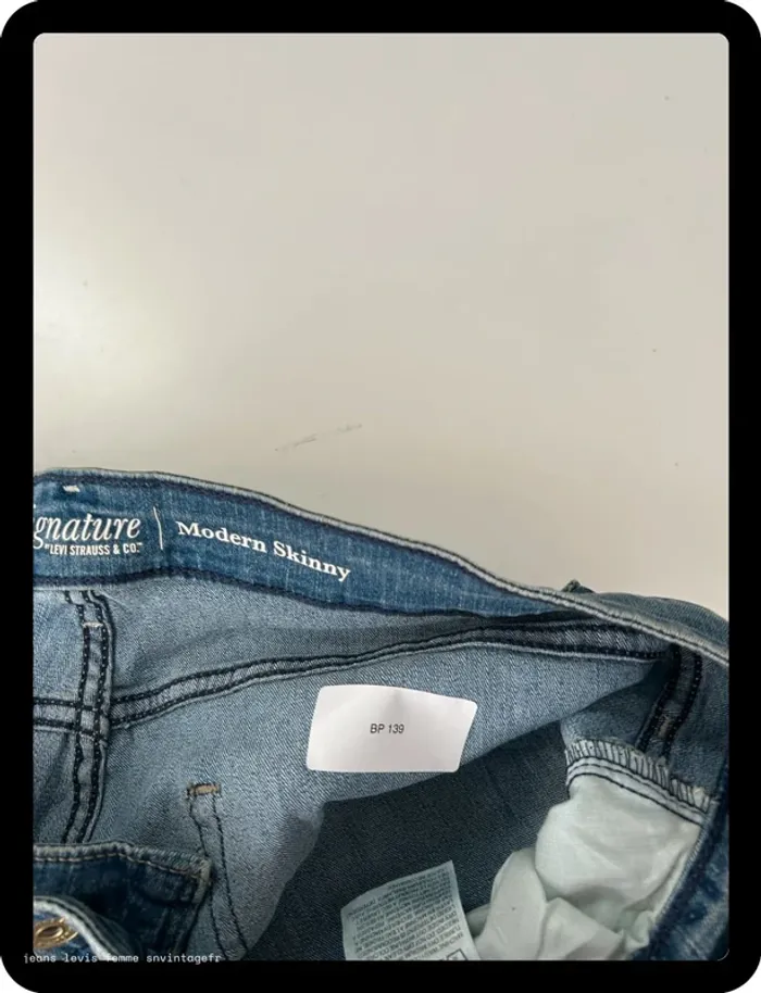 Jean Levi's Signature Femme Modern Skinny Bleu | Taille 22M FR52 | Défaut Fermeture | BP139 - photo numéro 4