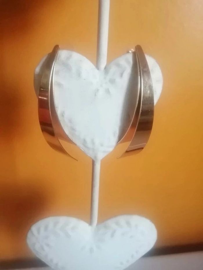 🌸 Demi Créoles allongées dorées "les bijoux de Mathilde" 🌸 - photo numéro 4