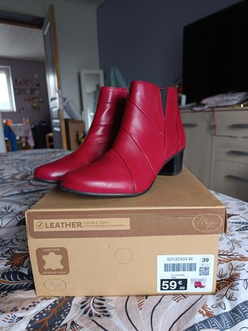Bottines rouges 39