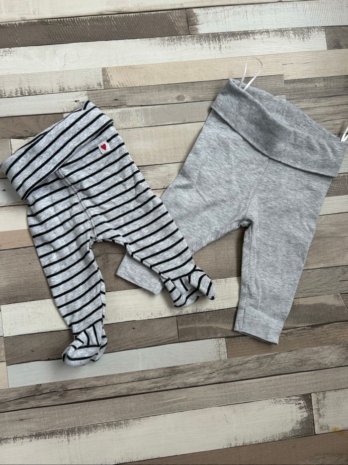 2 leggings bébé mixte 1 mois