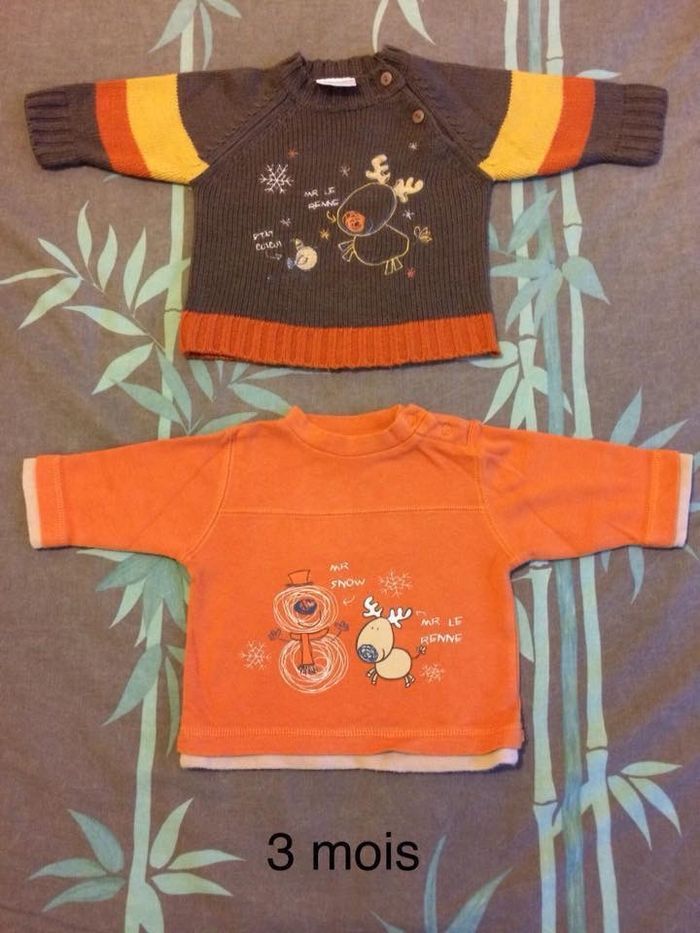 Lot pull et sweat-shirt 3 mois