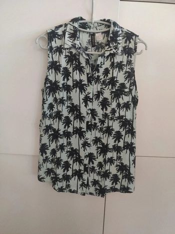 H&M chemisier sans manches palmier 40