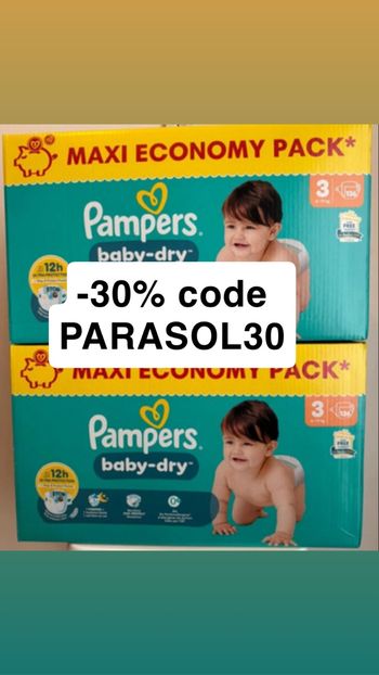 272 couches taille 3 Pampers baby dry