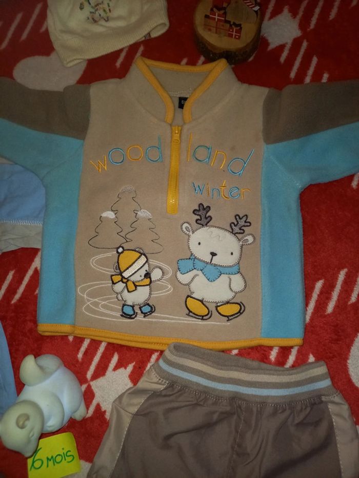 Gros Lot 🩵d'hiver 6 mois bien chaud💙 7 pièces bébé garçon 👦 - photo numéro 4