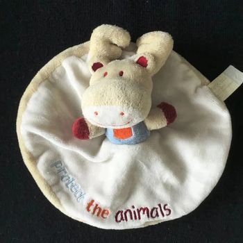 DOUDOU PLAT ROND CERF - TAPE A L'OEIL