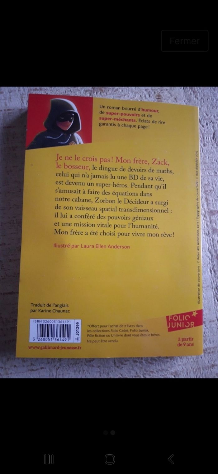 Livre Mon frère est un super héros - photo numéro 2