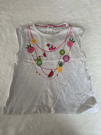 Tee shirt perroquet fruits 18 mois