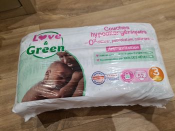 Couche love and green Taille 2 et 3 