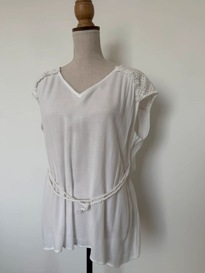 Haut t-shirt fluide blouse camicia blusa Camicetta camisa top crochet Ricamo topje Tanktop pimkie - photo numéro 3