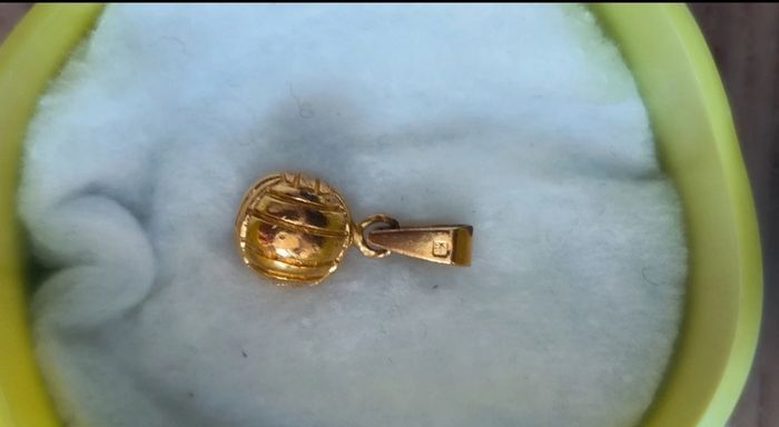 Pendentif ballon plaque or - photo numéro 2