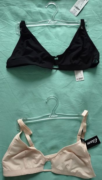 Lot de 5 brassières/soutiens-gorge neufs de la marque ETAM, jamais portés(taille L)
