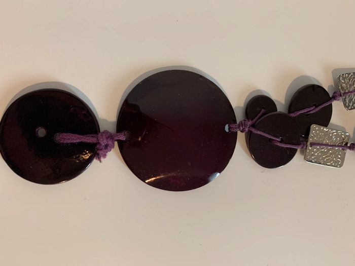 Sautoir violet et argenté - photo numéro 2