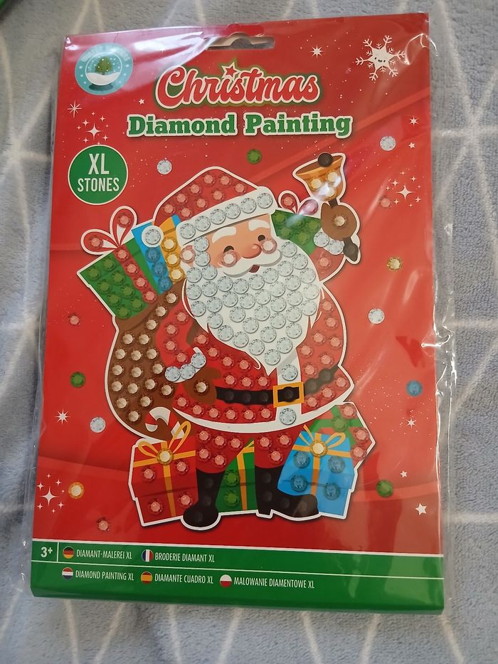 Kit créatif: Père-Noël à décorer avec perles diamant plates