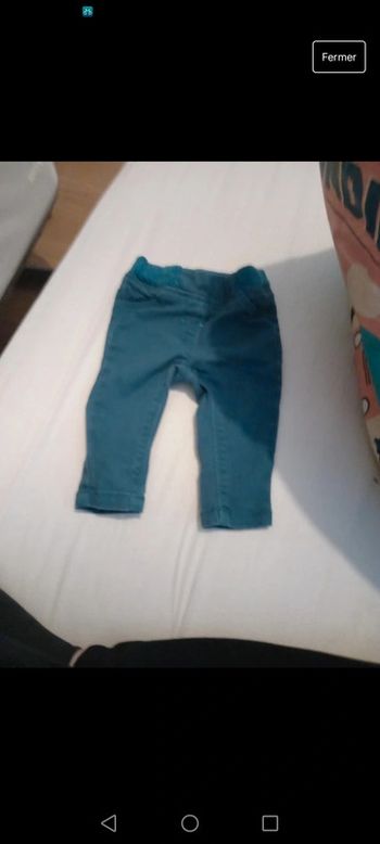 Jeans turquoise 6 mois gemo