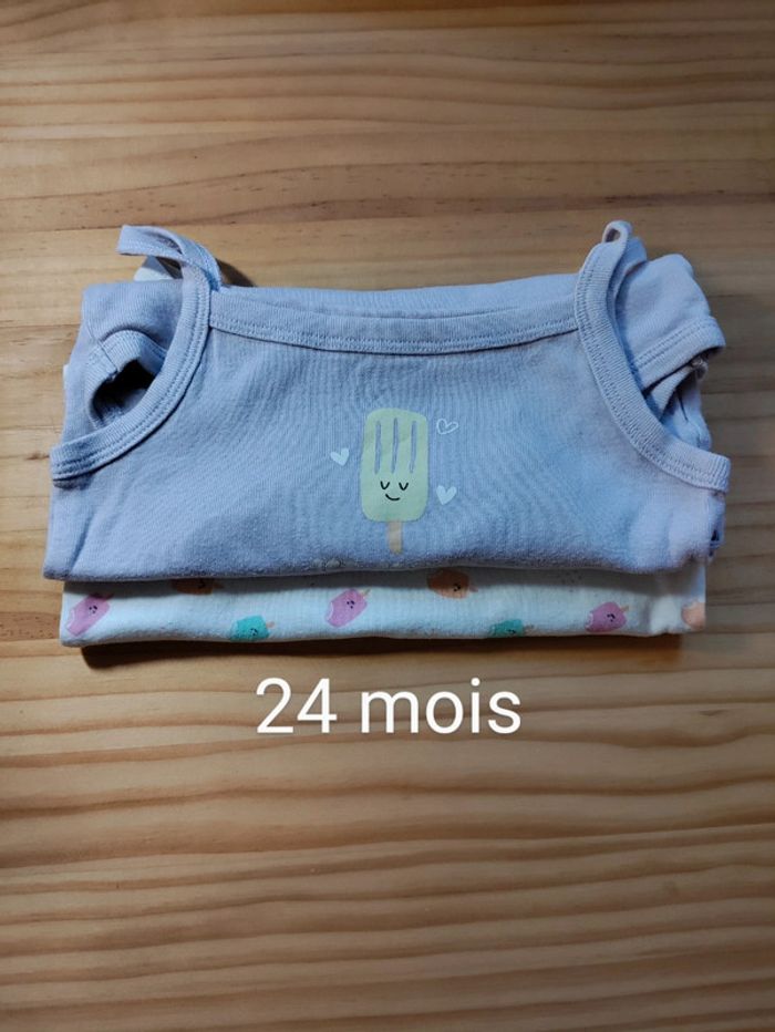 Lot de 2 bodies débardeur 24 mois