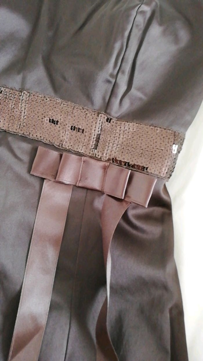 Robe de soiree bustier marron - photo numéro 5