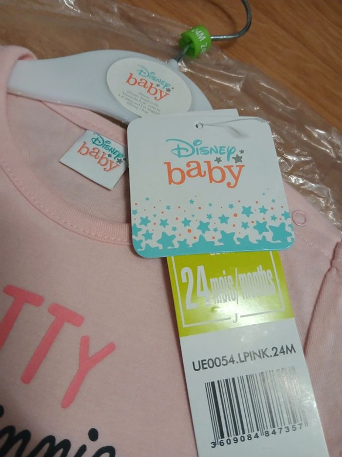 T-shirt pretty minnie taille 24 mois - photo numéro 3