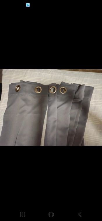 Lot de double rideaux opaques gris