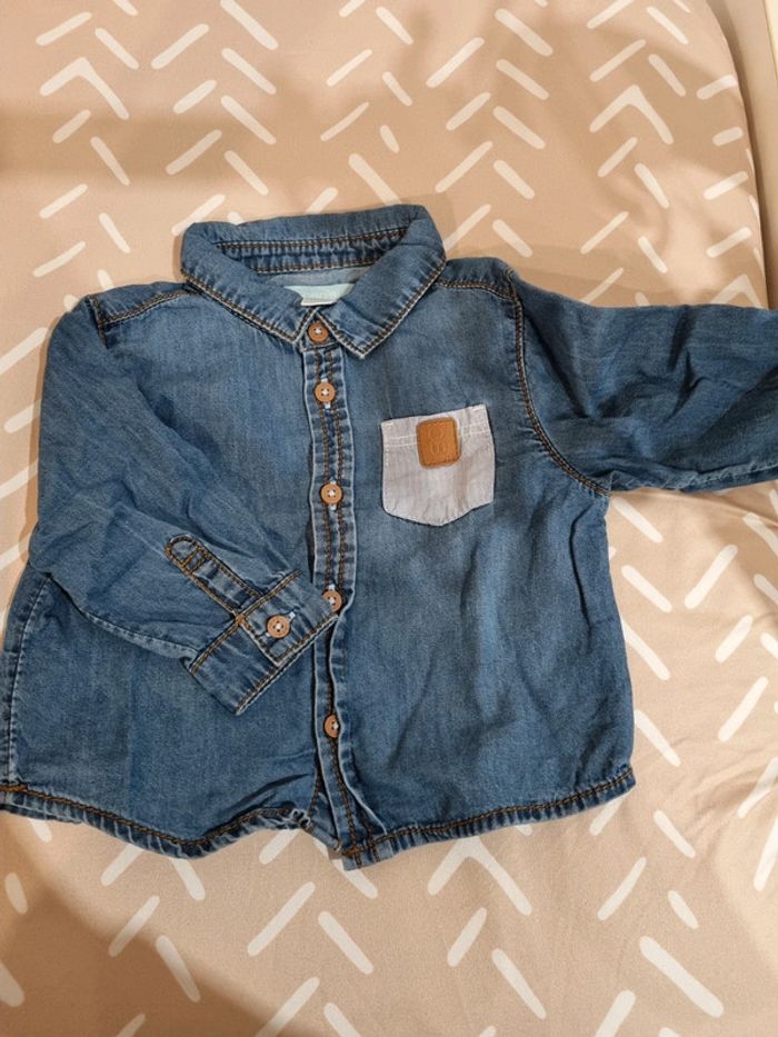Chemise effet jean