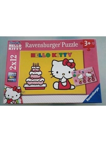 2 puzzles 12 pièces Hello Kitty