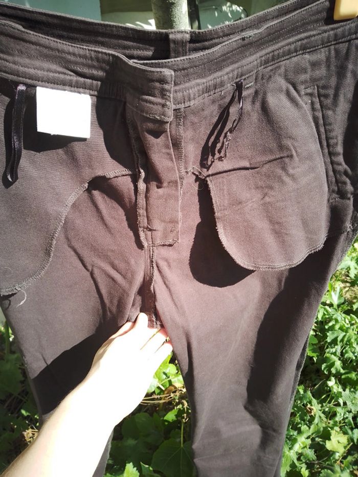 Pantalon large marron foncé - photo numéro 9